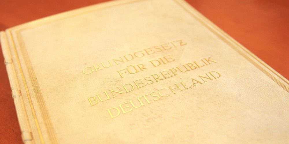 Das Original-Grundgesetz der Bundesrepublik Deutschland. Foto: Deutscher Bundestag/Sylvia Bohn.